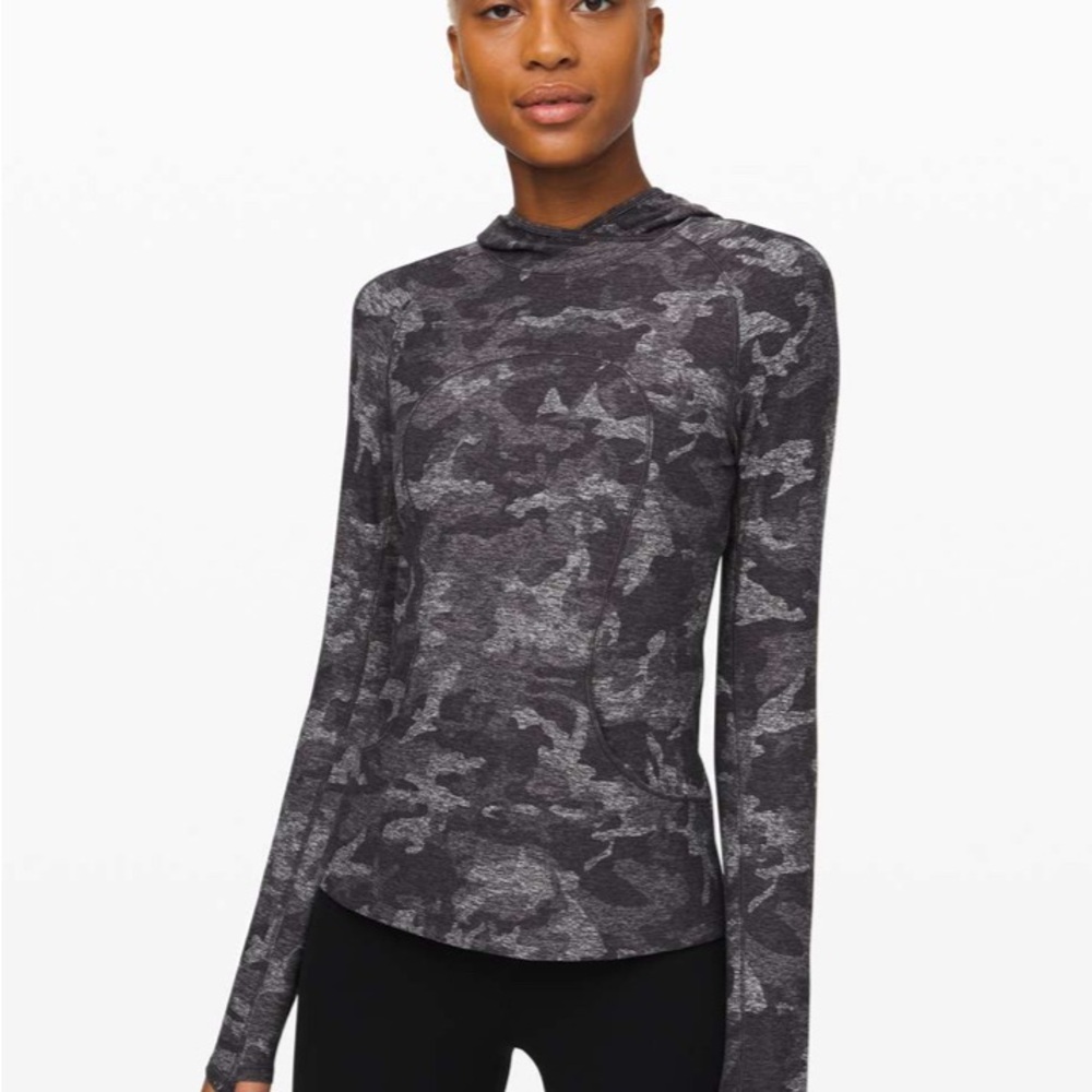 54. MSRP$108 Lululemon On Repeat Rulu Hoodie Incognito Camo Size 10 or 12